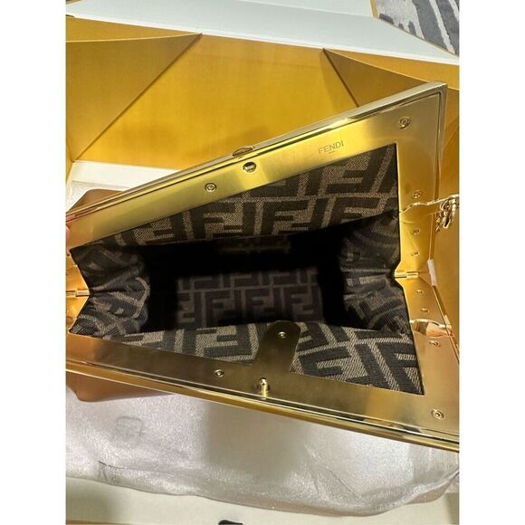 Fendi First Medium Nappa Shiny Cara- Authentic - Picture 4 of 11